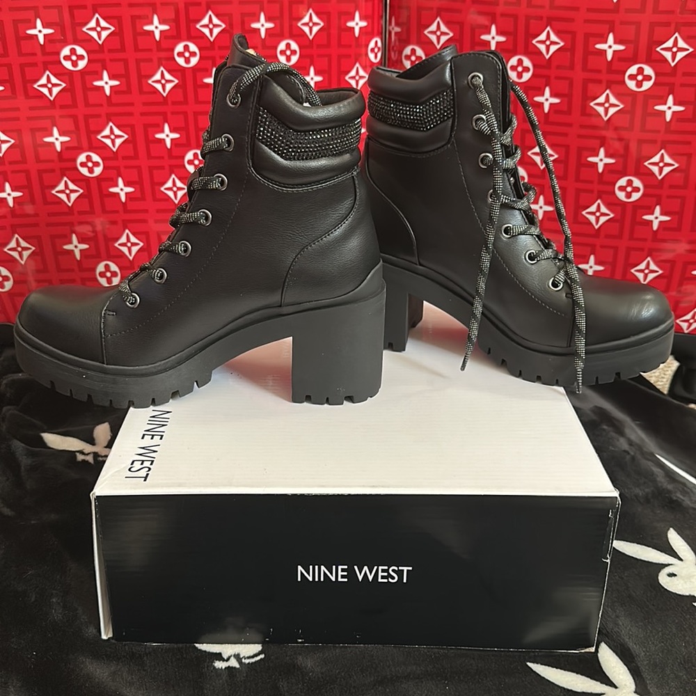 BLING Nine West black SEXY HEEL BOOTS💖 - Picture 4 of 6